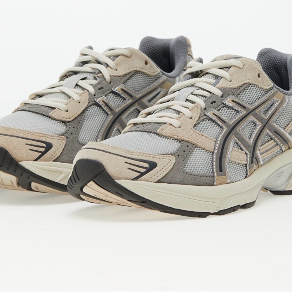 Asics Gray and Beige Men's Athletic Sneakers
